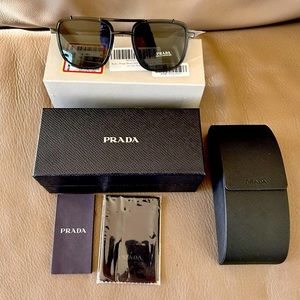 PRADA Sunglasses PR 59US 1AB5S0 Black $240 Brand New!
